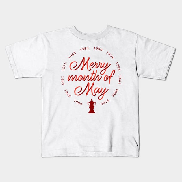 Merry Month of May Kids T-Shirt by DAFTFISH